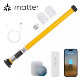 Matter Motorized Blinds Motor For HomeKit Roller Blinds,Fit 1.5"(38mm) Shade Tube,Rechargeable, Remote Control, Voice Control