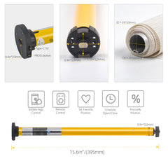 AM22 Bluetooth Smart Blinds Motor 1-1/4" (32mm) Shade Tube, Rechargeable.