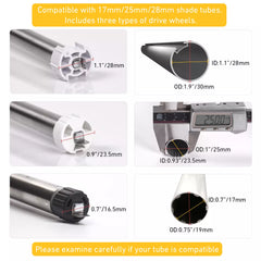AM15-03/35-ES-E Roller Blinds Motor for 17mm/25mm/28mm Motorized Roller Shade Tube, Work With Mini Smart Blinds