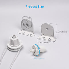 38mm Roller Blind Clutch with Metal Bracket & Bead Chain, Roller Shade Clutch, End Plug for 1 1/2" (38mm)