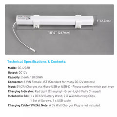 Rechargeable Li-ion Battery for Blinds