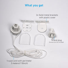 38mm Roller Blind Clutch with Metal Bracket & Bead Chain, Roller Shade Clutch, End Plug for 1 1/2" (38mm)