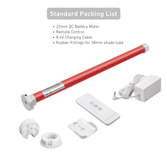 Coolaroo Roller Shade Motor,for Coolaroo Outdoor Shades Fit 38mm Shade Tube, Rechargeable Battery Powered Motor Kit with Controller