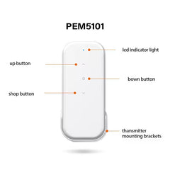 Motored Blinds Remote Control, Electric Shade 15 Channel Transmitter, Working With PM25 Blinds Motor,White