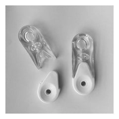 Crystal Clear Roller Shade Pull Handles - 2 Pack Oval Decorative Pulls