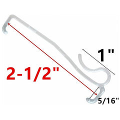 2.5 Inch Clear Blind Clips - Invisible Mounting Brackets for Horizontal Venetian Blinds (10 Pack)