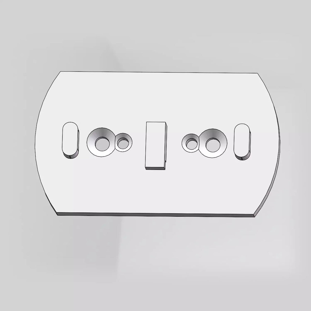 Roller Blind Bracket Adapter Plates Big, Spacing 49mm Mounting Plates for Electric Blind Motor