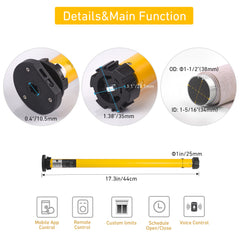AM25-ES-E Blinds Motor: Remote Control Rechargeable Battery Roller Blinds Motor kit
