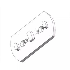 Roller Blind Bracket Adapter Plates Big, Spacing 49mm Mounting Plates for Electric Blind Motor