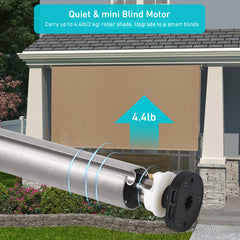 Electric Sun Shades Outdoor Motor Kit  for Coolaroo Shade Screen, Coolaroo Blind Conversion Motor for 28mm Tube, Rechargeable Battery Powered Motor Kit with Controller