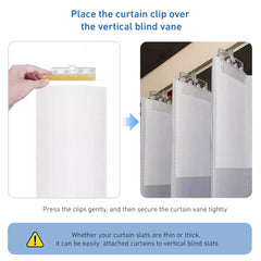 Vertical Blinds Slat Clips - Dream Curtain Accessories Vertical Blinds Accessories Hanger Clips Vertical Blind Transparant Repair Clip