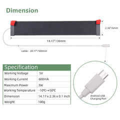 Solar Panels Charger 5 Volt Type-C for Window Shade，Smart Doorbell，Solar LED,Phone Charger.