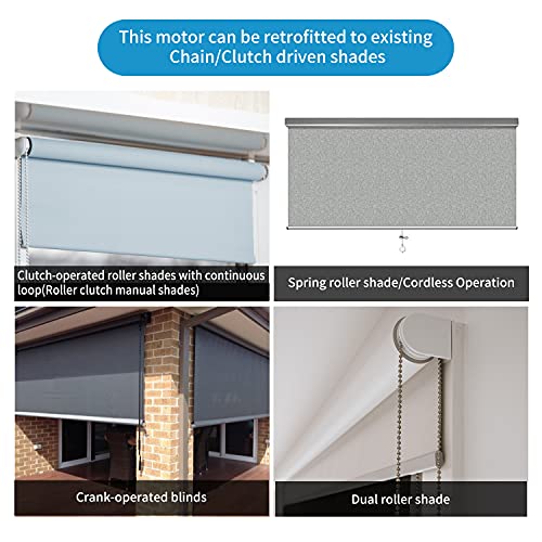 12V Hardwired with Remote Blinds Motor Kit Retrofit 38mm Tube.