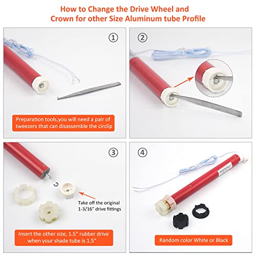 BOFU ES2512 DC 12V Switch Control 1.5 Roller Tube