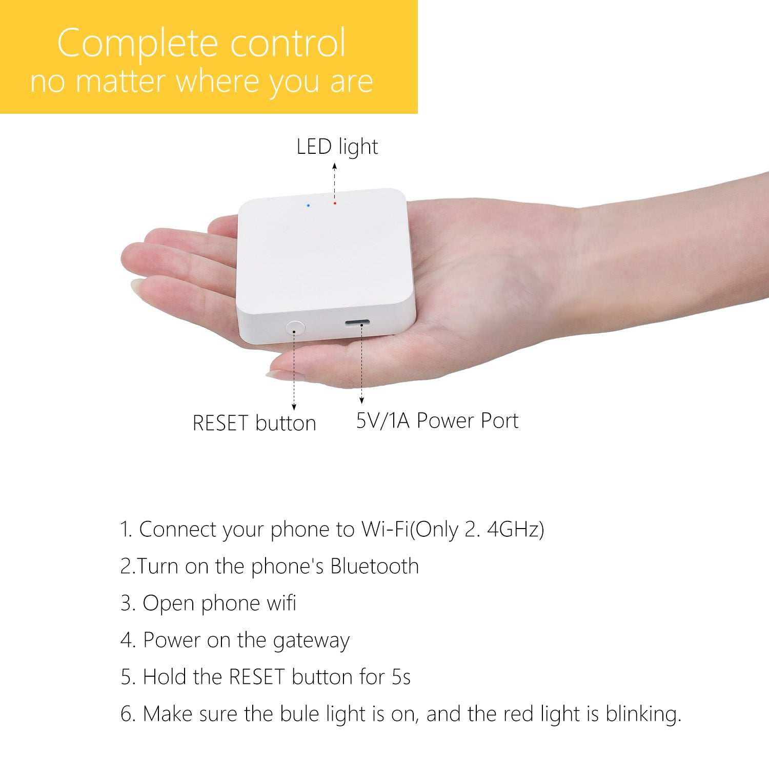 Smart Hub Gateway,Work with All Tuya ZigBee and Bluetooth Smart Products.