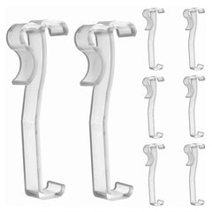 2.5 Inch Clear Blind Clips - Invisible Mounting Brackets for Horizontal Venetian Blinds (10 Pack)