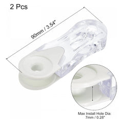 Crystal Clear Roller Shade Pull Handles - 2 Pack Oval Decorative Pulls