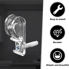 Clear Curtain Cord Hooks - 8 Pack Crystal Positioning Clips for Blinds & Shades (50mm)