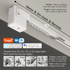 Matter over Wi-Fi Smart Curtain Motor Pair Panel Track Smart Home Electric Rail Work with Alexa Google Assistant Apple Homekit SmartThings