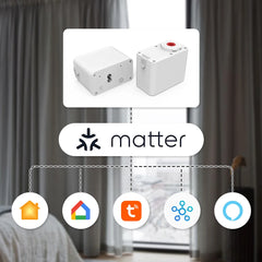 Matter over Wi-Fi Smart Curtain Motor Pair Panel Track Smart Home Electric Rail Work with Alexa Google Assistant Apple Homekit SmartThings