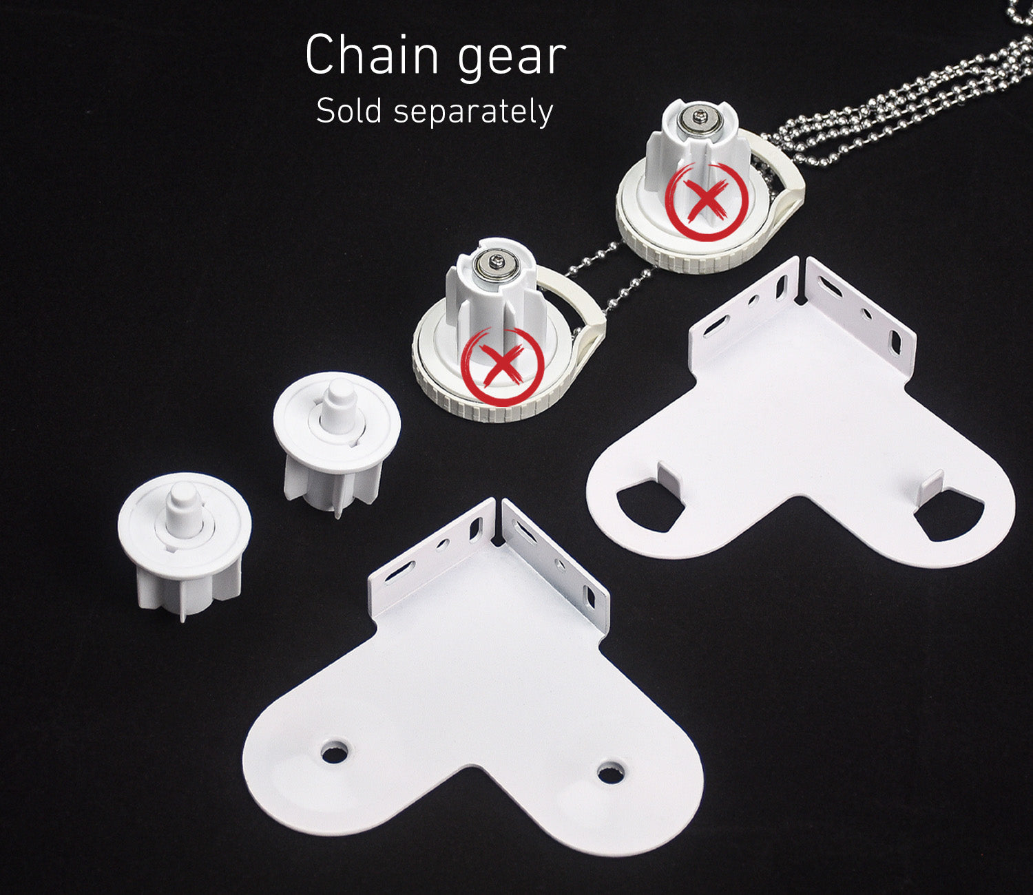 Double Roller Blind Bracket -Roller Blinds Replacement Parts Kit for 1.5"(38mm) Tube.