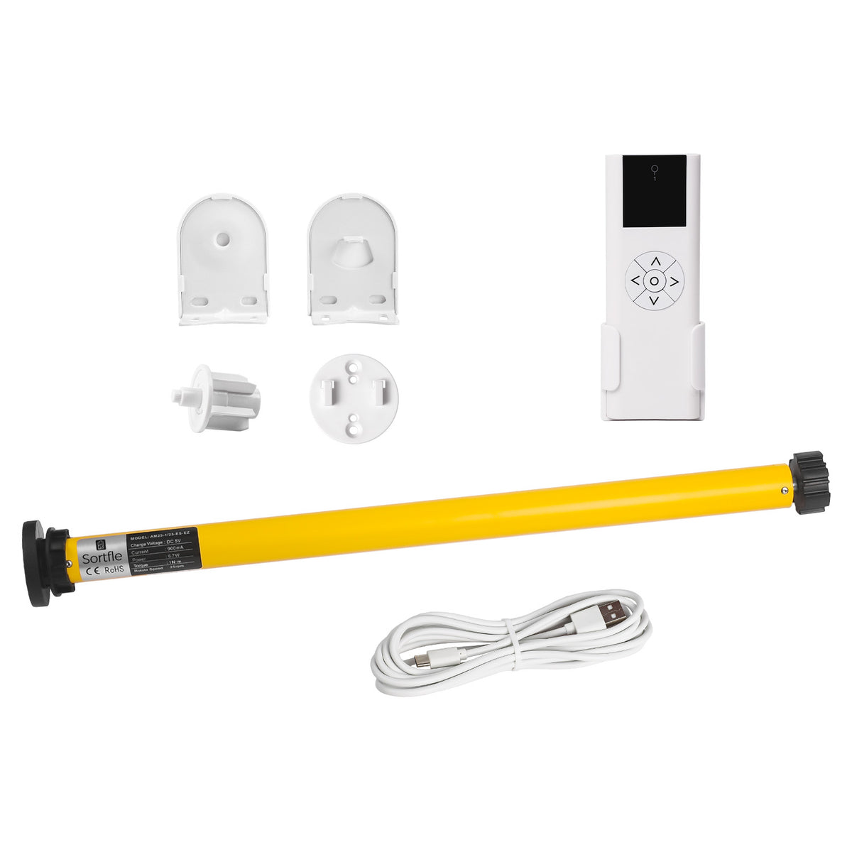 AM25-ES-E Blinds Motor: Remote Control Rechargeable Battery Roller Blinds Motor kit