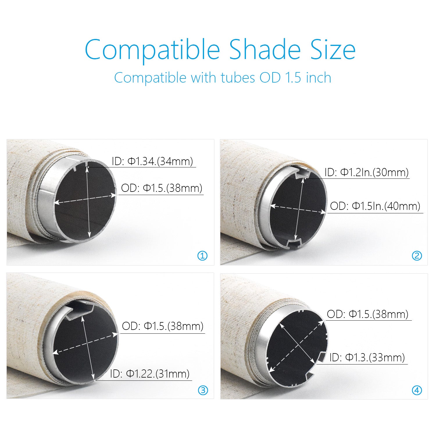 38mm 40mm Shade Tube
