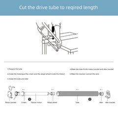 Roller Shades Tube，1-1/8" (28mm) Aluminum Tube，Roller Blinds Tube - 1 PCS