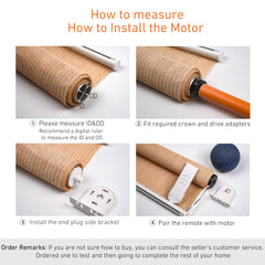 APP WiFi Tubular Motor, 110V-240V Alexa Smart Roller Shades Motor.