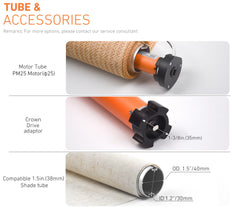 APP WiFi Tubular Motor, 110V-240V Alexa Smart Roller Shades Motor.