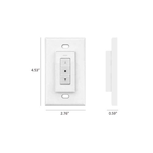 6 Channel AC135-06 RF Wireless Wall Switch, Radio Wall Type Emitter, White.